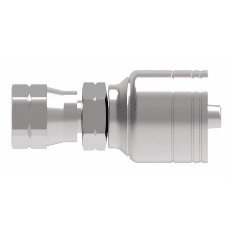 Raccord pivotant (swivel) 1/4 boyau X 1/4 F-SAE45 droit (pour boyaux H280, H290, H039, EC215)