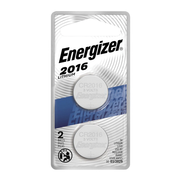 Pile bouton au lithium Energizer® CR2016 3V (2/pqt)