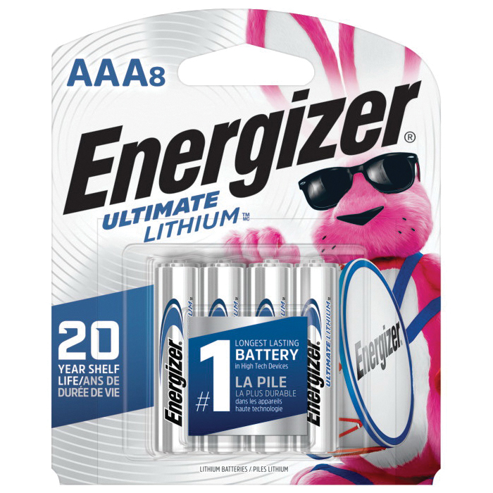 Pile au lithium Energizer® AAA 1.5V (8/pqt)