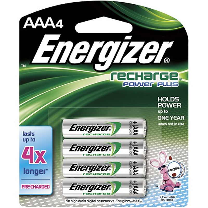 Pile rechargeable Energizer® AAA 1.2V (4/pqt)