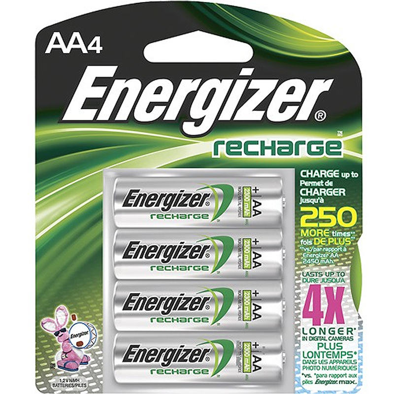 PILE RECHARGABLE ENERGIZER NIMH AA (PKG/4)