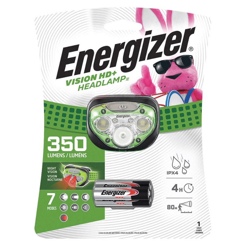 Lampe frontale Energizer® Vision HD+ à DEL 350 lumens 3 piles AAA incluses
