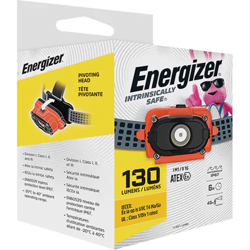 Lampe frontale à sécurité intrinsèque Energizer® à DEL 130 lumens 3 piles AAA non incluses