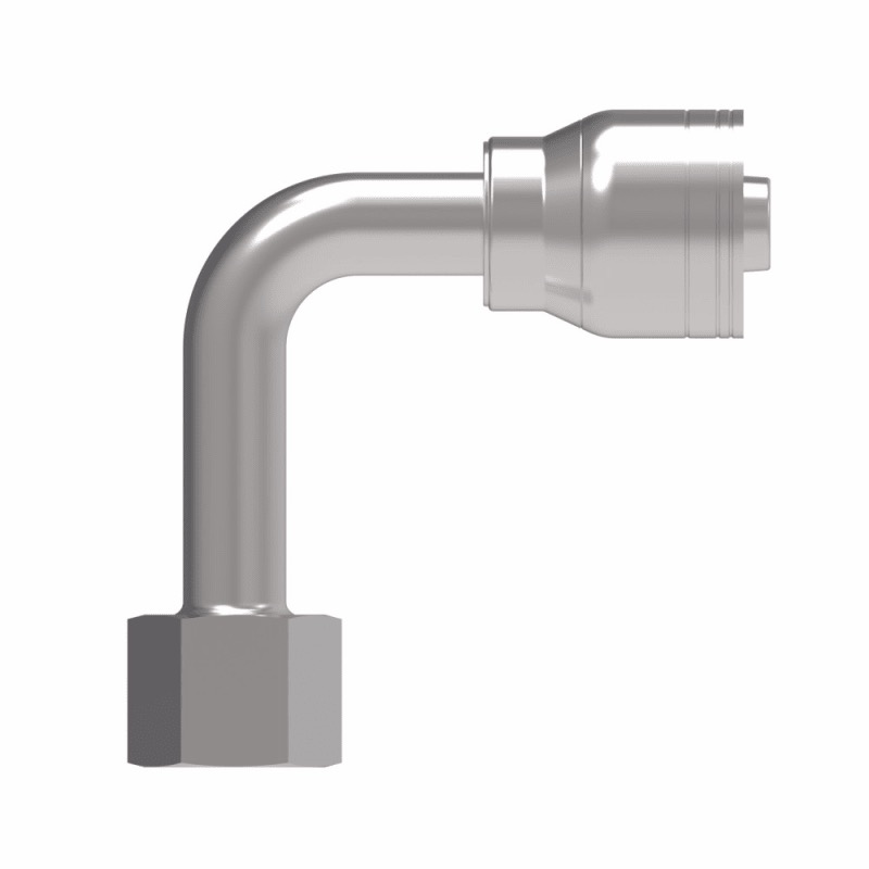 1/4 hose X 1/4 F-ORS long tube 90 deg swivel fitting (for H280, H290, H039, EC215 hoses)