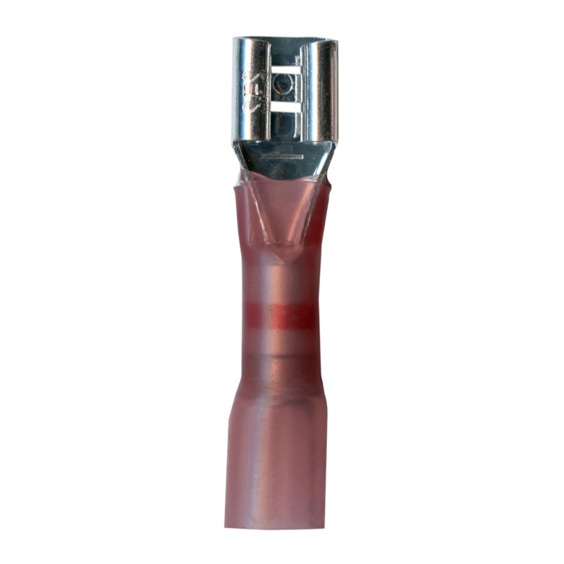 Solder and seal female quick disconnect terminal 20-18 GA X 0.250 red