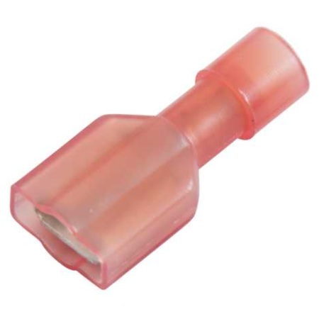 Nylon fully insulated female quick disconnect terminal 22-18 GA X 0.250 red