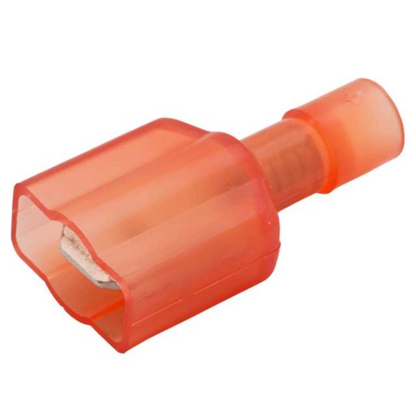 Nylon fully insulated male quick disconnect terminal 22-18 GA X 0.250 red