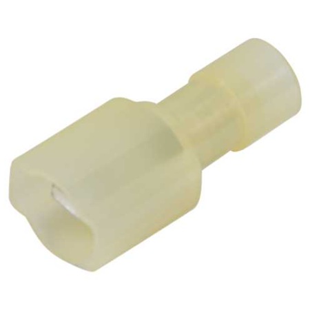 Nylon fully insulated male quick disconnect terminal 12-10 GA X 0.250 yellow
