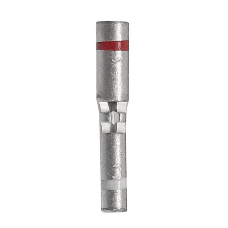 Non-insulated step-down butt connector 22-18 GA to 26-24 GA