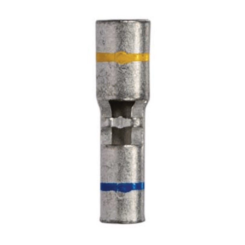 Non-insulated step-down butt connector 12-10 GA to 16-14 GA