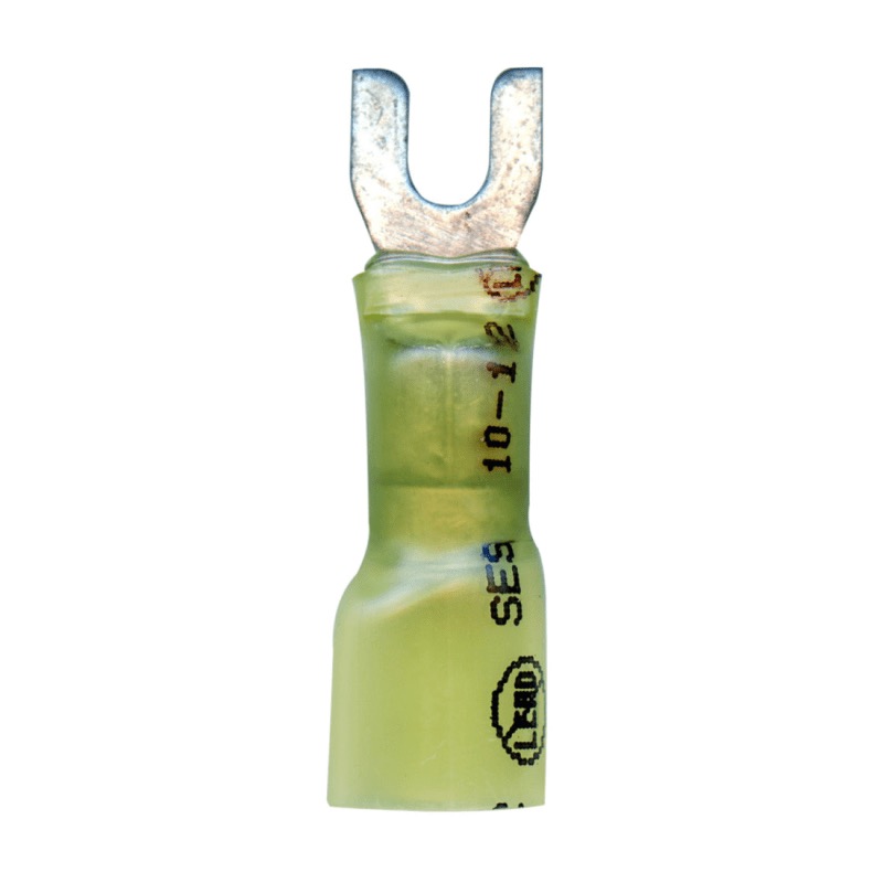 Cosse en U sertir souder et sceller 12-10 GA X #6 jaune