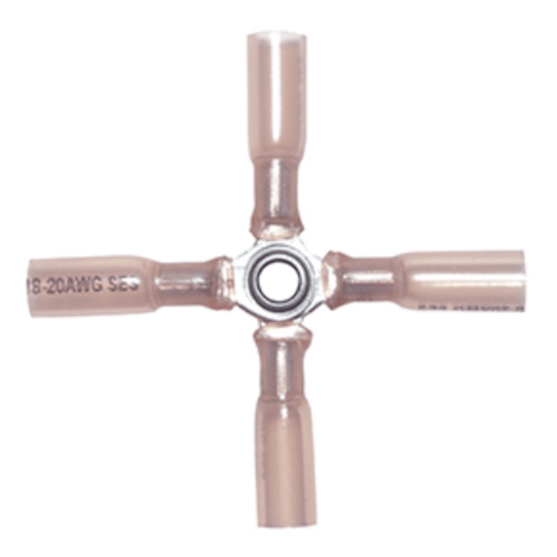 Crimp and seal 4-way splice 22-18 GA red