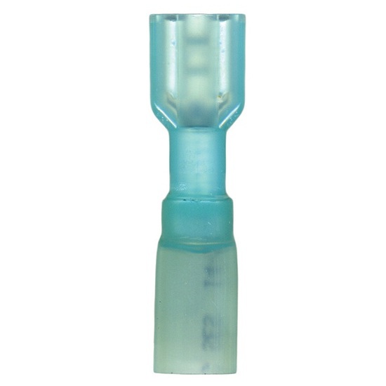 Fully insulated crimp and seal female quick disconnect terminal 16-14 GA X 0.250 blue style Molex