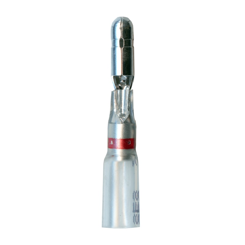 Crystal Clear crimp and seal male bullet terminal 22-18 GA X 0.157 transparent