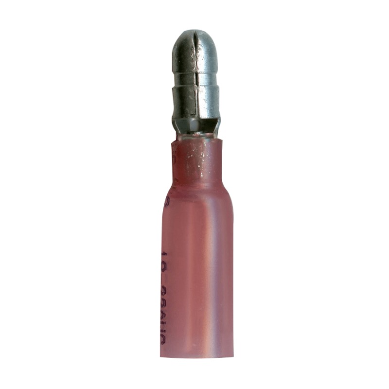 Crimp and seal male bullet terminal 22-18 GA X 0.180 red