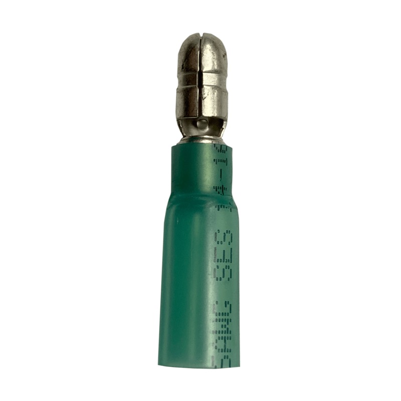 Crimp and seal male bullet terminal 16-14 GA X 0.180 blue