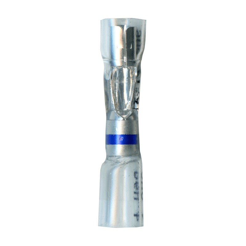 Fully insulated Crystal Clear crimp and seal female bullet terminal 16-14 GA X 0.157 transparent