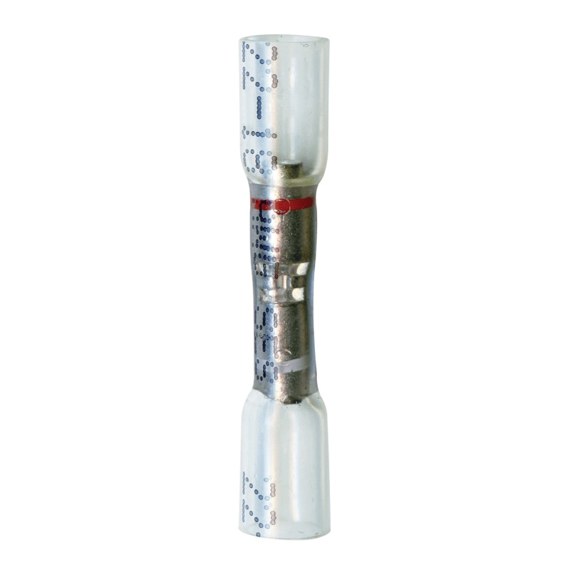 Crystal Clear crimp and seal step-down butt connector 22-18 GA to 24-22 GA