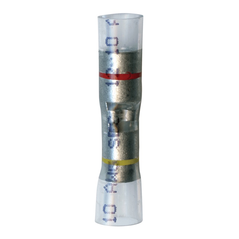 Crystal Clear crimp and seal step-down butt connector 8 GA to 12-10 GA