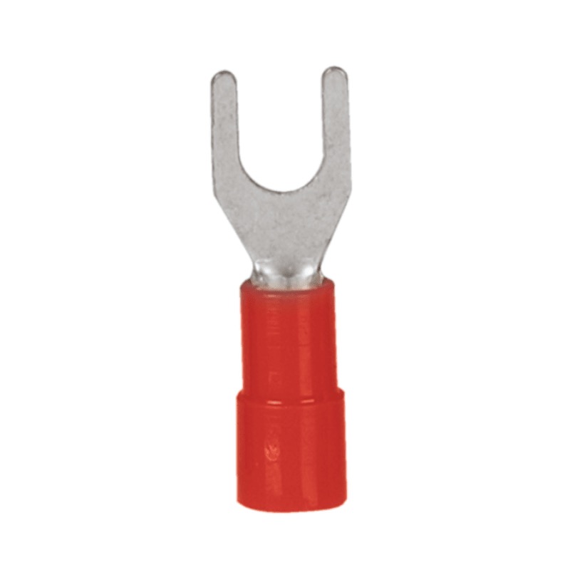Cosse en U isolée en PVC 22-18 GA X #6 rouge