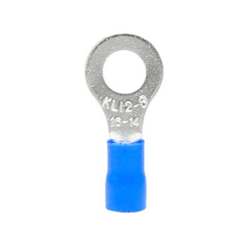 PVC insulated ring terminal 6 GA X #10 blue