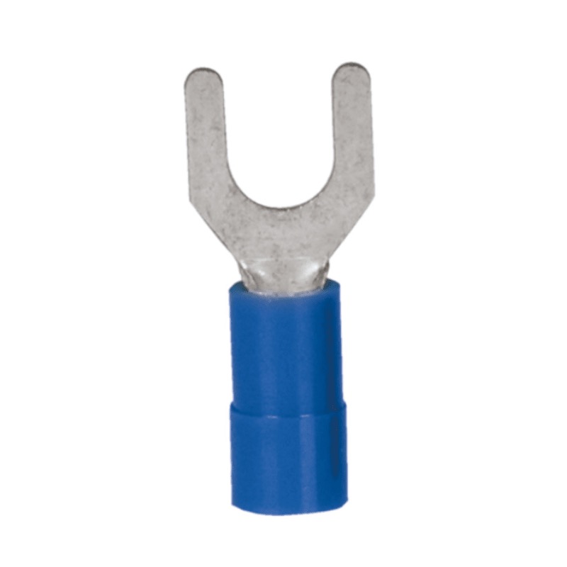 Cosse en U isolée en PVC 16-14 GA X #6 bleu