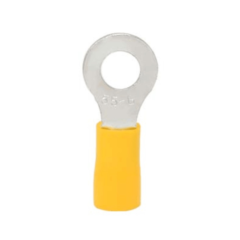 PVC insulated ring terminal 4 GA X #10 yellow