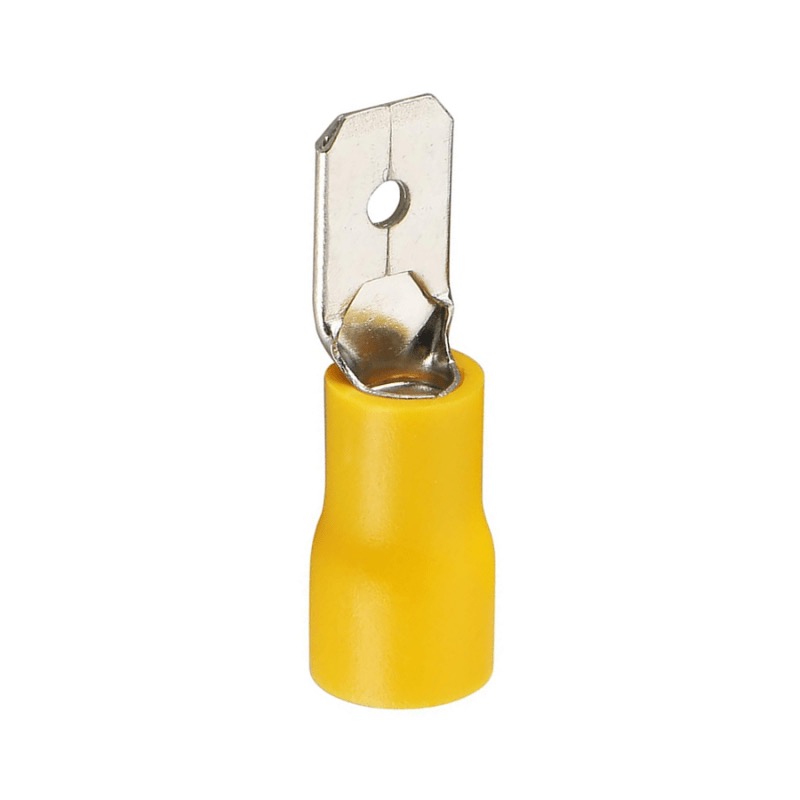 PVC insulated male quick disconnect terminal 12-10 GA X 0.250 yellow