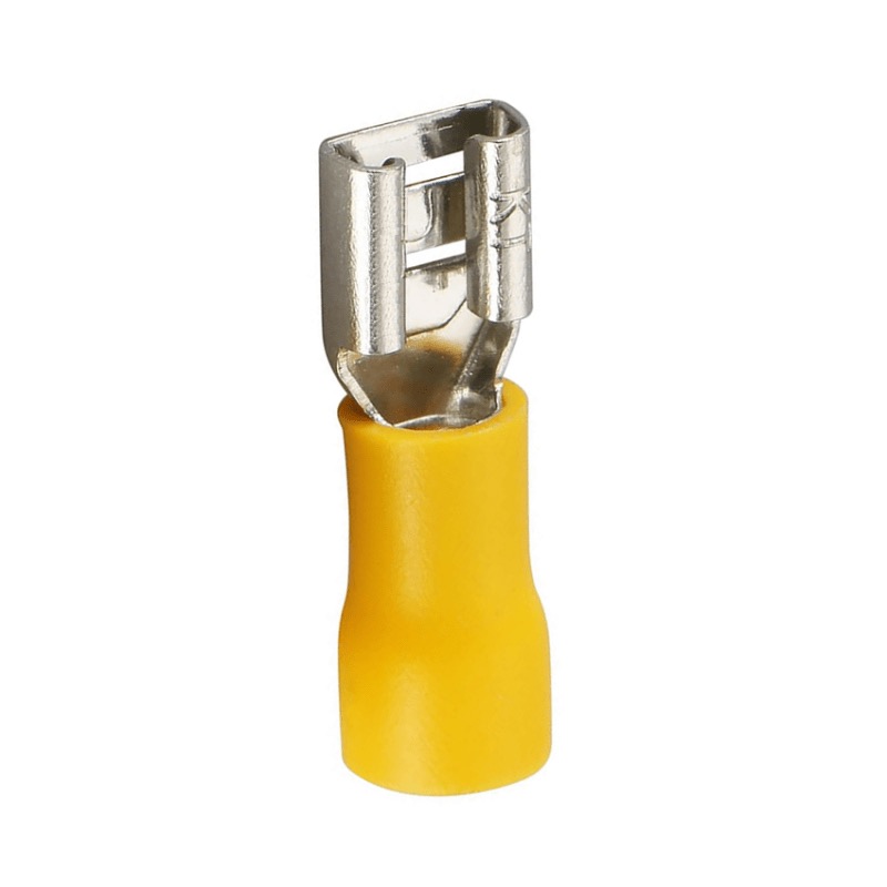 PVC insulated female quick disconnect terminal 12-10 GA X 0.250 yellow