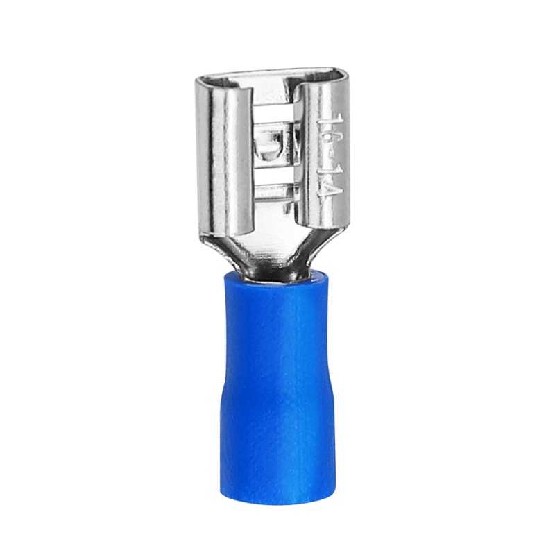 PVC insulated female quick disconnect terminal 16-14 GA X 0.250 blue