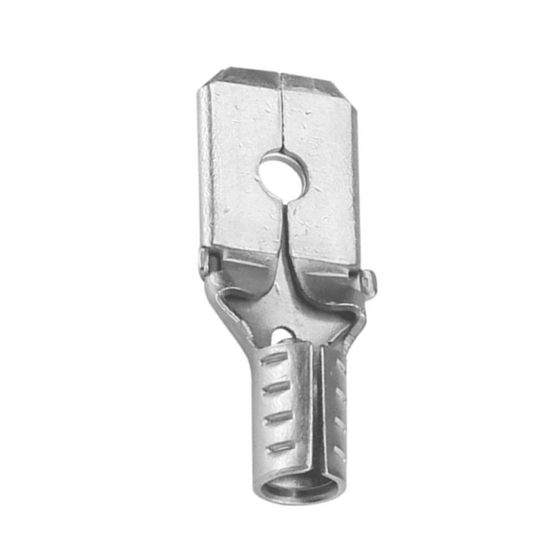 Non-insulated male quick disconnect terminal 22-18 GA X 0.250 red