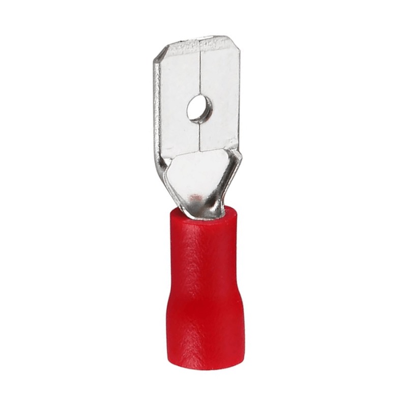 PVC insulated male quick disconnect terminal 22-18 GA X 0.250 red