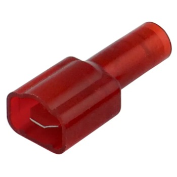 Nylon fully insulated anti-vibration male quick disconnect terminal 22-18 GA X 0.187 red