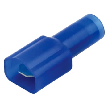 Nylon fully insulated anti-vibration male quick disconnect terminal 16-14 GA X 0.187 blue