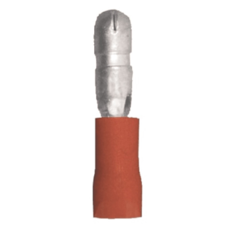 PVC insulated male bullet terminal 22-18 GA X 0.157 red