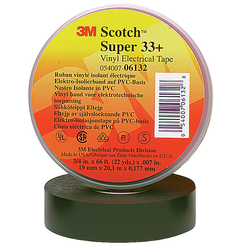 ELECTRICAL TAPE 3M SUPER 33 PLUS 3/4 X 66'