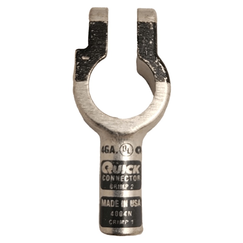 Quick® post battery straight HD terminal 4 GA negative grey tin plated copper