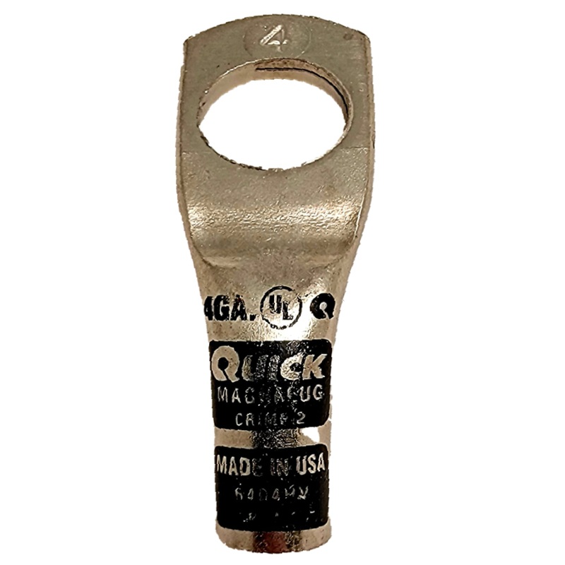 Coude 45° extra robuste MagnaLug® pour batterie à bornes filetées 4 GA X 1/2 gris en cuivre étamé