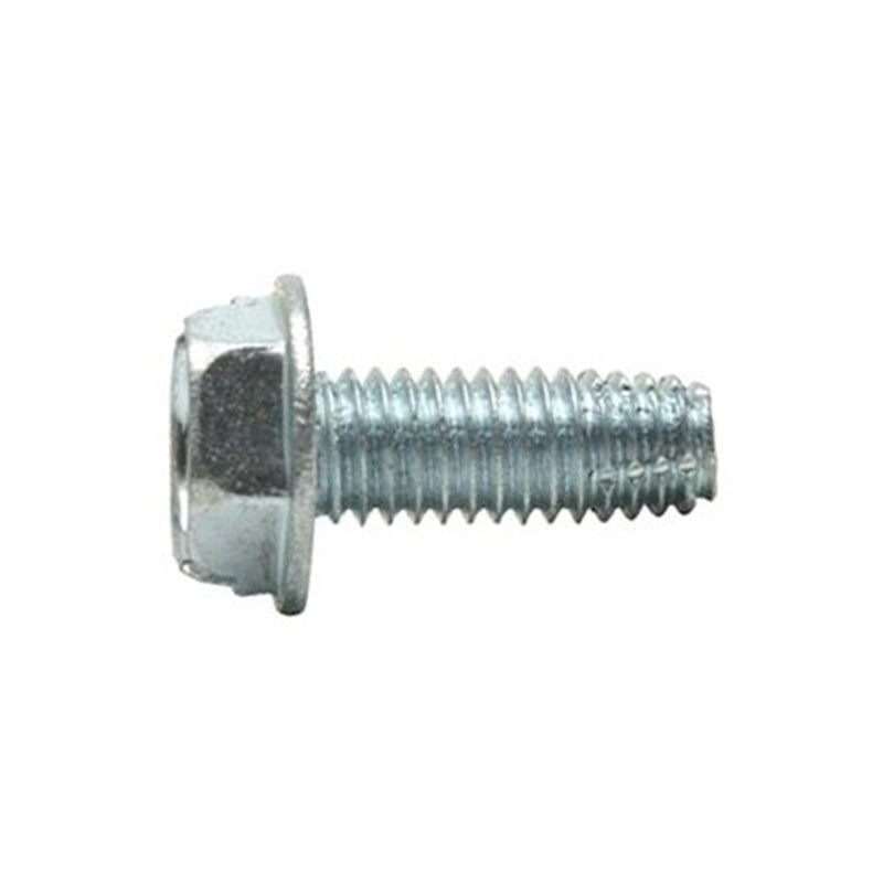 Type F floorboard thread cutting screw flat washer hex head #8-32 X 3/8 X 1/4 zinc
