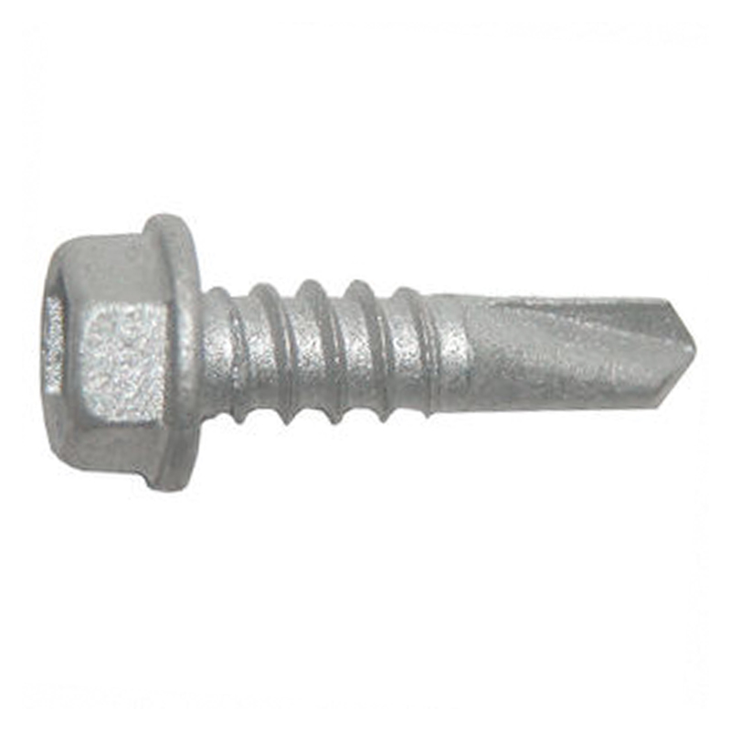 Tek® style self-drilling screw flat washer hex head #10 X 3/4 HDG