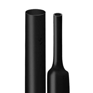 Tube thermorétractable à paroi double adhésive flexible 3:1 1/8 po (0.125) X 6 po (22-18 GA) noir