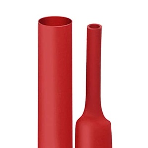 Tube thermorétractable à paroi double adhésive flexible 3:1 1/8 po (0.125) X 6 po (24-18 GA) rouge