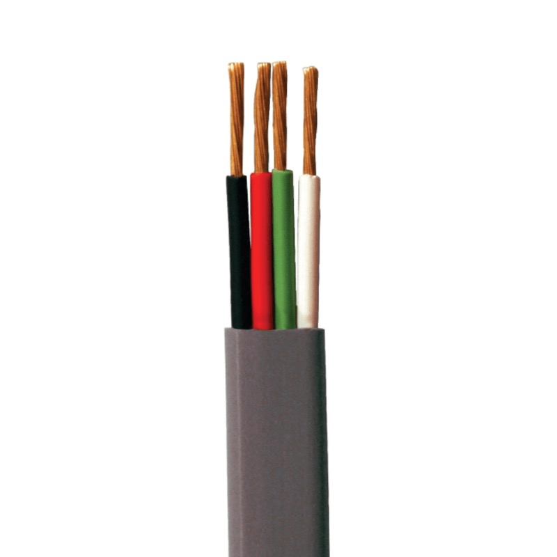 Câble plat 4 conducteurs 14 GA X 100 pi gaine grise