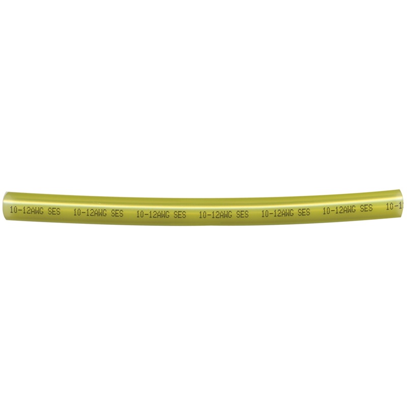 Tube thermorétractable à paroi double adhésive semi-rigide 3:1 3/8 po (0.360) X 6 po (22-18 GA) jaune transparent