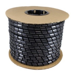 Gaine spiralée en polyéthylène 3/4 po X 100 pi noire (rouleau)