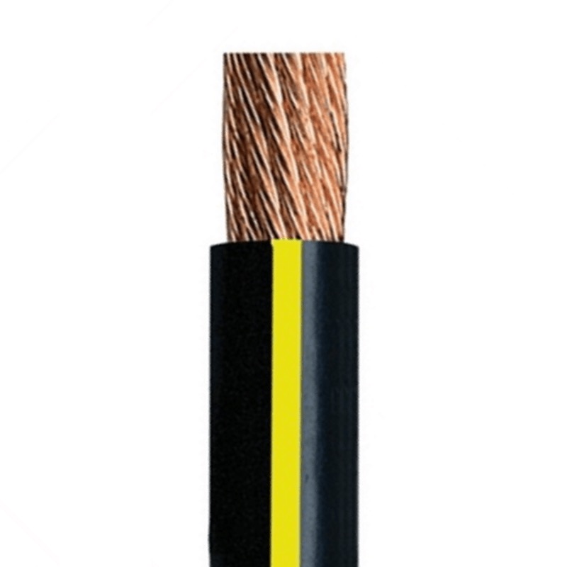 SGT battery cable 4/0 GA X 25' black and yellow color-coded stripe