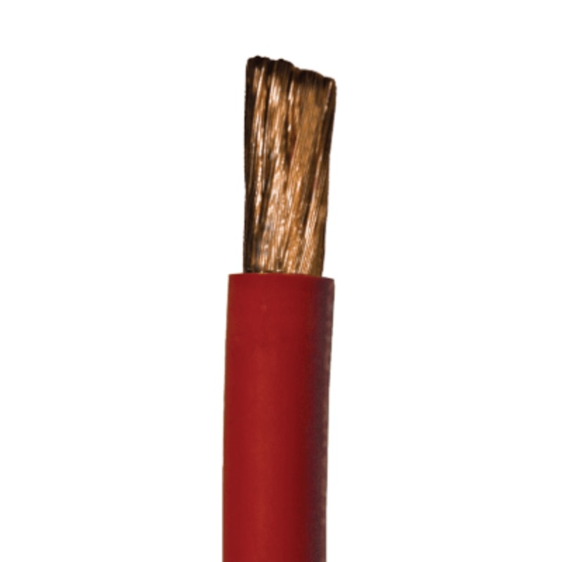 Welding cable 6 GA X 100' red flexible