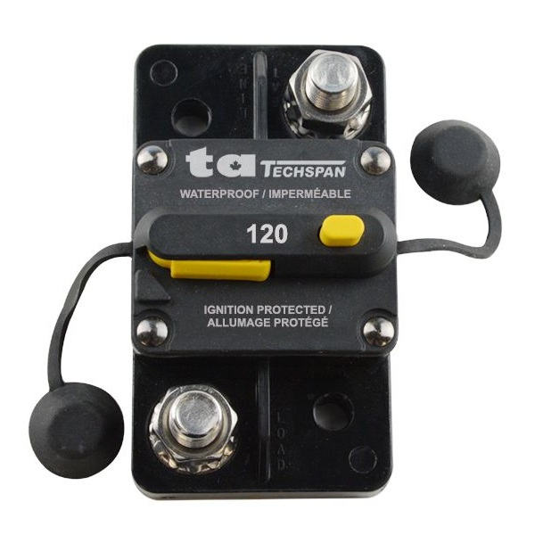 High amperage circuit breaker 120A 42V max type 3 surface mount plastic housing