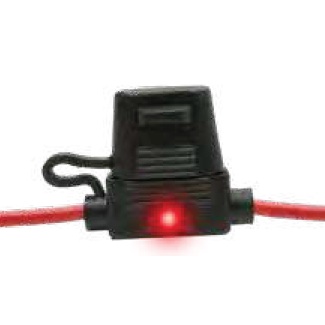 Porte-fusible ATO / ATC en ligne imperméable 30A 12GA avec capuchon et voyant DEL fusible non inclus