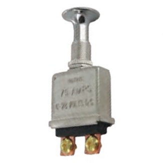 Interrupteur de type pousser/tirer (push/pull) SPST 75A 12V On-Off 2 vis poignée chromée